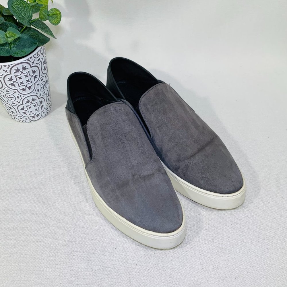 Vince Grey Suede/Leather Slip On Sneakers